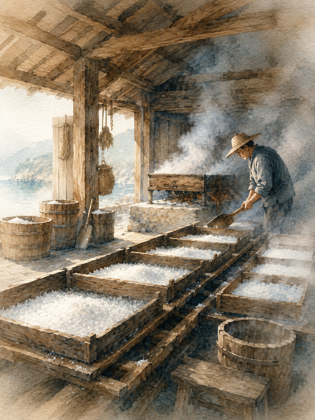 Räuchern von Steinsalz über Holzrauch – aromatisches Rauchsalz von Vesalt Hamburg